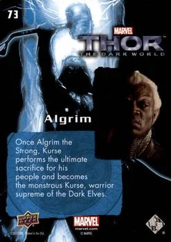 Algrim best rookie card - Adewale Akinnuoye-Agbaje - Thor: The Dark World - back