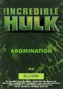 Abomination - Tim Roth - back