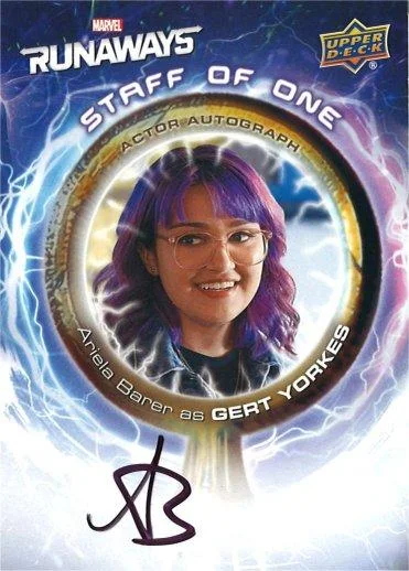 Gert Yorkes debut card - Ariela Barer - Runaways